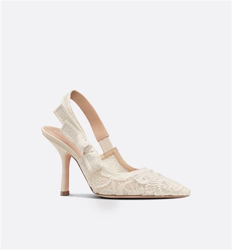 j'adior slingback pump white|christian dior slingback flats.